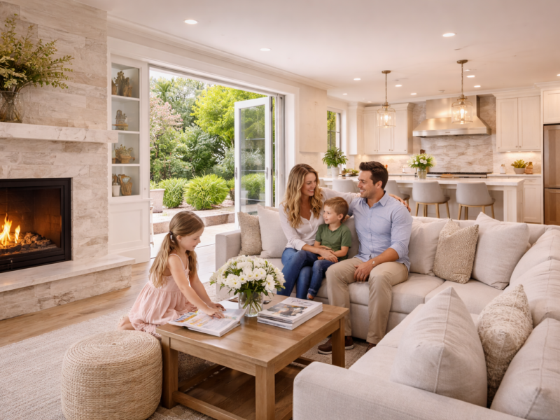 Family gathering in Carmel Valley home